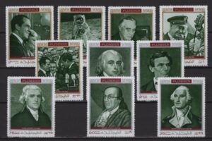 Fujeira (1970) Mi. 485/94 / USA Famous People