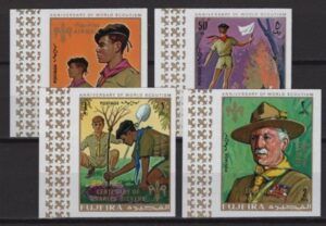 Fujeira (1970) Mi. 517B/20B / Charles Dickens Overprint