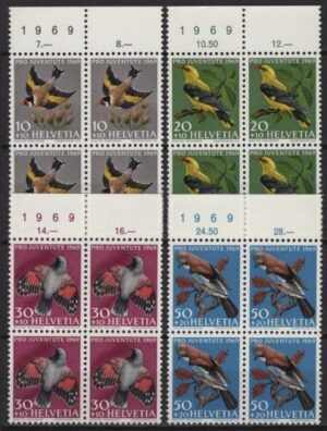 Switzerland (1969) Mi. 914/17 - B4 / Birds