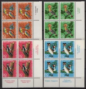 Switzerland (1970) Mi. 936/39 - B4 / Birds