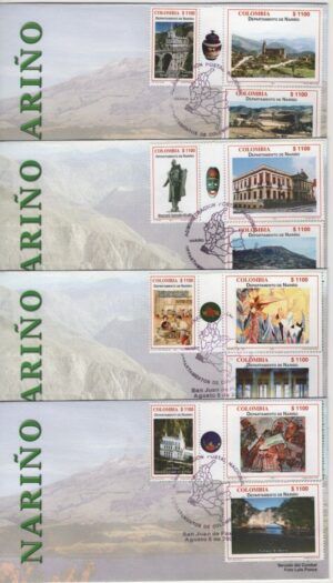 Colombia (2004) Mi. 2316/27 - 4 FDC / Narino Dept.