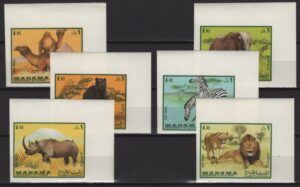 Manama (1969) Mi. 177B/82B / Fauna
