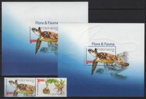 Indonesia (2014) Mi. 3158/58 + Bl. 311A/B / Flora & Fauna
