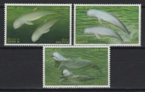 Laos (2004) Mi. 1917/19 / Dolphins