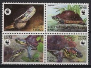 Laos (2004) Mi. 1927/30 / Turtles
