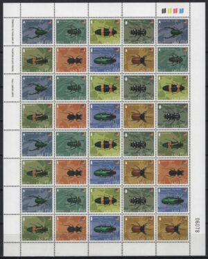 Laos (2002) Mi. 1820/27 - MS / Beetles