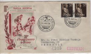 Spain (1954) Cover / Sport Philately