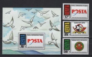 Kenya (2000) Mi. 741/43 + Bl. 42 / Post