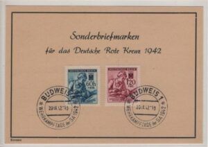 Bohemia and Moravia (1942) Card / Red Cross
