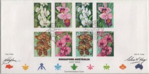 Australia & Singapore (1998) FDC / Orchids
