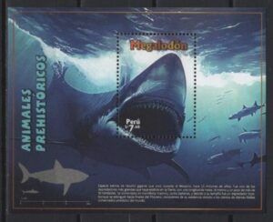 Peru (2023) Block / Prehistoric Fauna - Megalodon