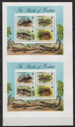 Kiribati (1987) Mi. Bl. 13 - Pair / Lizards