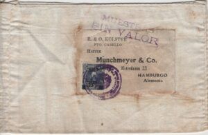 Venezuela (1933/36) Fabric Cover / Coffee Sample Envelope