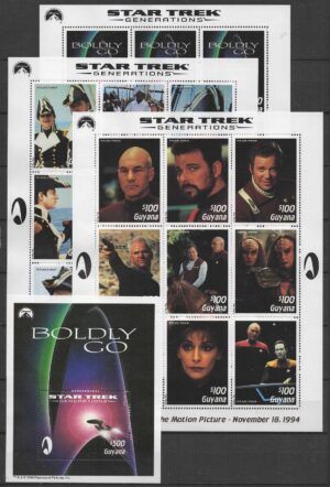 Guyana (1994) Yv. 3614/32 - MS + Bf. 184 / Star Trek Generations