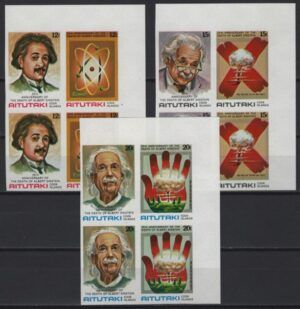 Aitutaki (1980) Mi. 334/39 Imperforated Pair / Albert Einstein