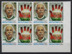 Aitutaki (1980) Mi. 338/39 Imperforated B4 / Albert Einstein