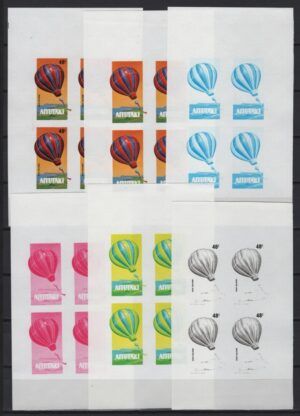 Aitutaki (1983) Mi. 474 MS Color Proofs / Balloon