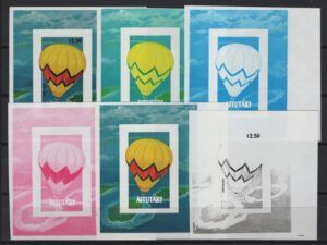 Aitutaki (1983) Mi. Bl. 43 Color Proofs / Balloon
