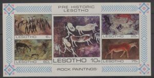 Lesotho (1983) Yv. Bf. 17 / Rock Paintings
