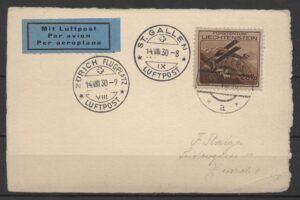 Liechtenstein (1930) Cover / Airmail