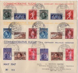 Belgium (1947) 3 Covers / Commemorative Flight