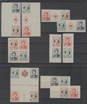 Monaco (1949) Yv. 334B/37B - Differents Formats / Red Cross