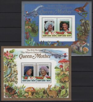 St. Lucia (1985) Yv. Bf. 41/42 / Queen Mother