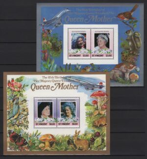 St. Vincent (1985) Yv. Bf. 23/24 / Queen Mother
