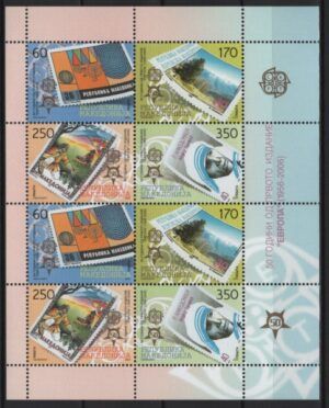 Macedonia (2005) Mi. 370/73 - MS / 50 Aniv. Europa CEPT