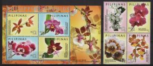 Philippines (2016) Set + Block / Orchids
