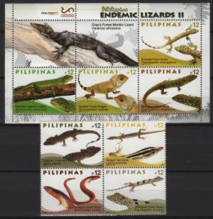 Philippines (2017) Set + Block / Lizards