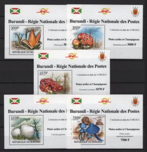 Burundi (2012) Blocks (5) / Mushrooms