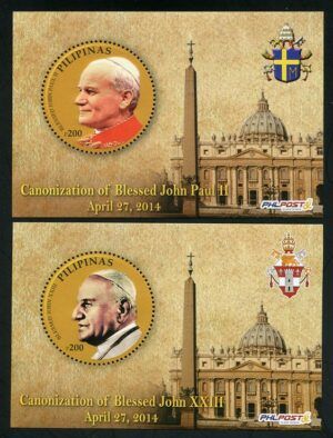 Philippines (2014) 2 Blocks / John Paul II & John XXIII