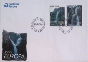 Faroe (1999) FDC / Waterfalls