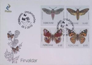 Faroe (2010) FDC / Butterflies