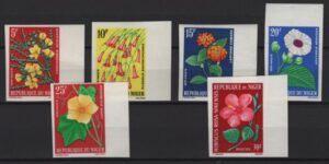 Niger (1964) Mi. 61/66 - Imperforated / Flowers