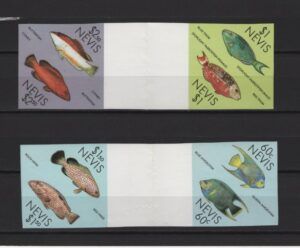 Nevis (1987) Yv. 470/77 - Gutter Pair / Fish