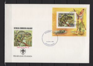 Madagascar (1993) FDC - Block / Chameleon