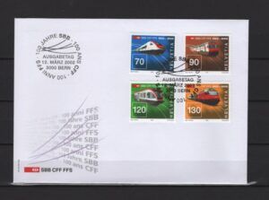 Switzerland (2002) FDC / Trains