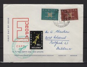 Netherlands (1963) Cover / Rocket Mail