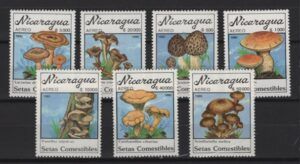 Nicaragua (1990) Yv. Av. 1314/20 / Mushrooms