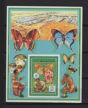 Mauritania (1990) Yv. Bf. 56 / Mushrooms & Scouts
