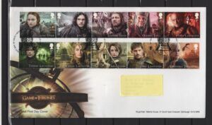 UK (2018) 4 FDCs / Game of Thrones