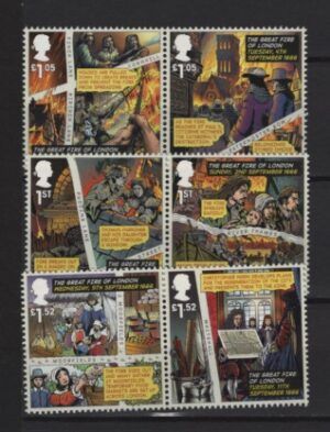 UK (2016) Mi. 3937/42 / Fire in London