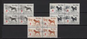 Finland (1965) Mi. 600/02 - B4 (O) / Dogs