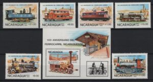 Nicaragua (1985) Yv. 1371/72 + ... / Trains