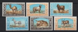 Jordan (1967) Mi. 669/74 / Fauna