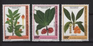 Ivory Coast (1998) Yv. 1002/04 / Plants