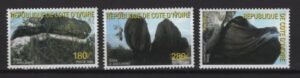 Ivory Coast (1999) Yv. 1021/23 / Rocks