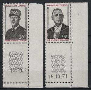 Comores (1971) Mi. 134/35 / Charles de Gaulle